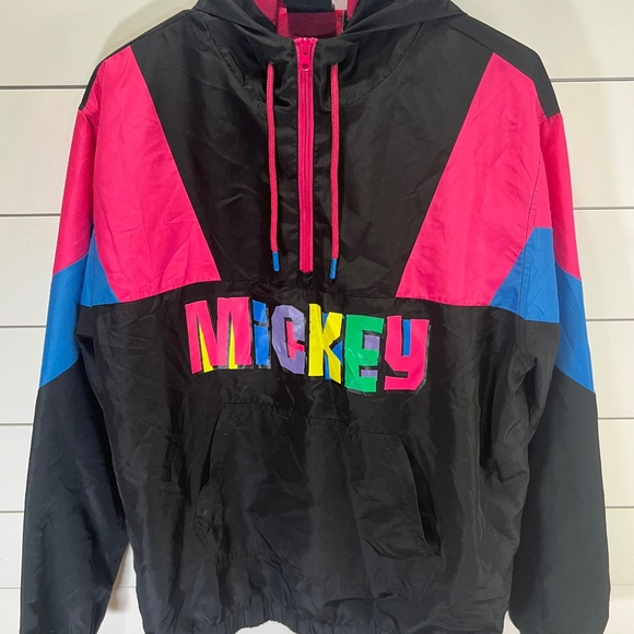 Disney Jackets & Blazers - Vintage Disney Mickey 90's Retro Pull-Over Windbreaker size S